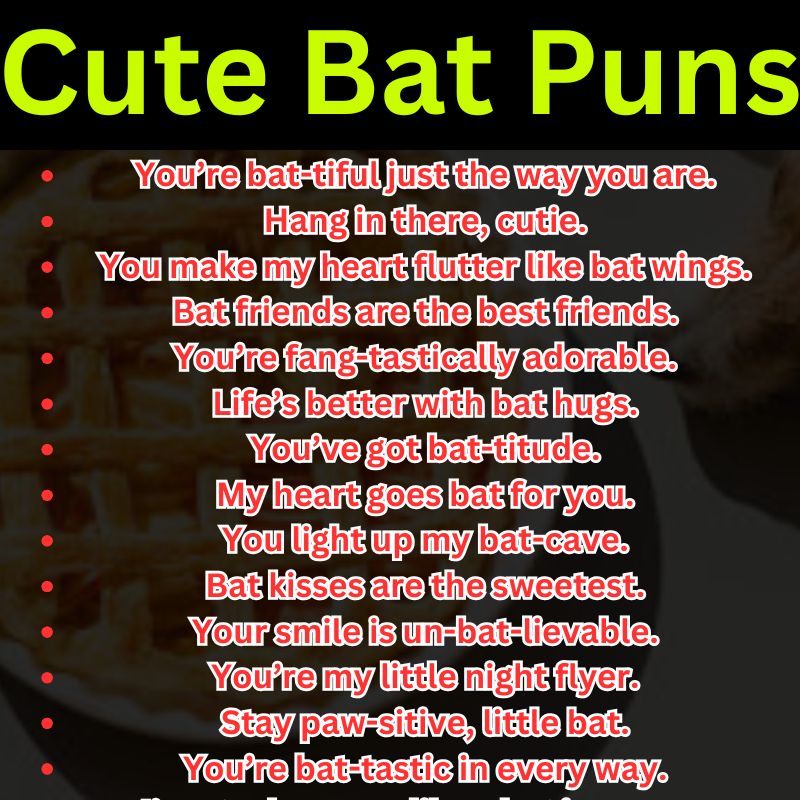 Cute Bat Puns