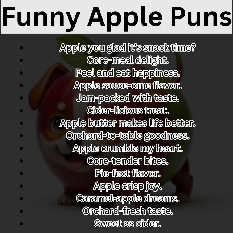 Apple Food Puns