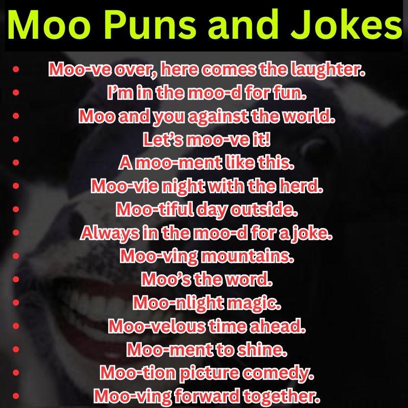 Moo Puns and Jokes