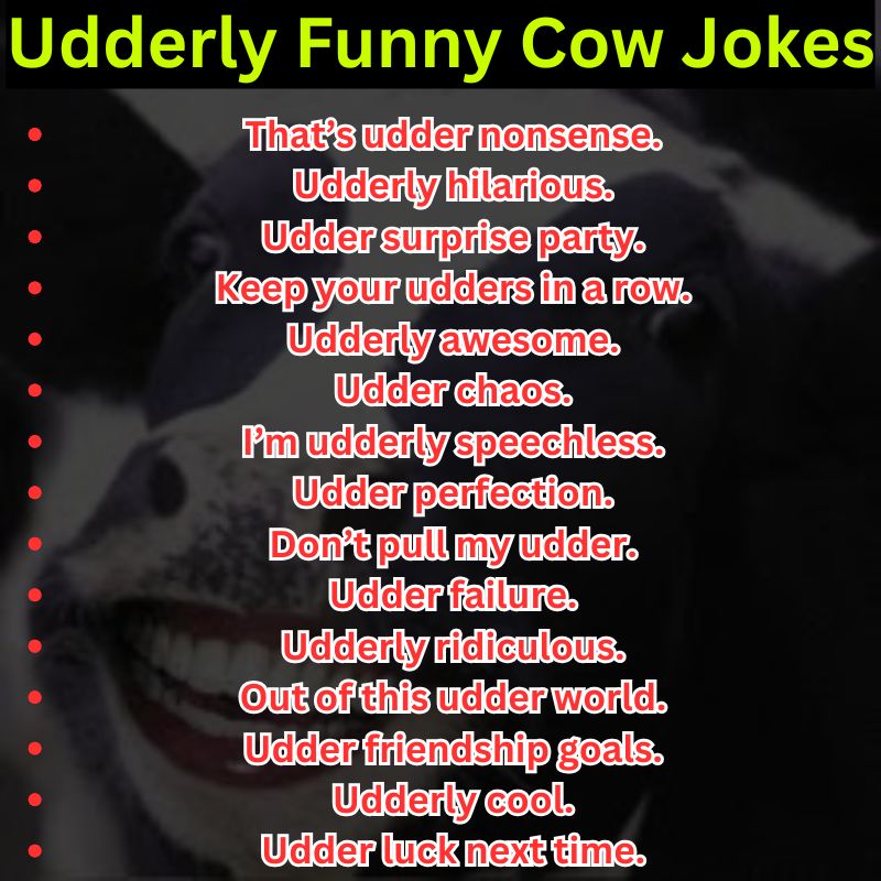 Udderly Funny Cow Jokes