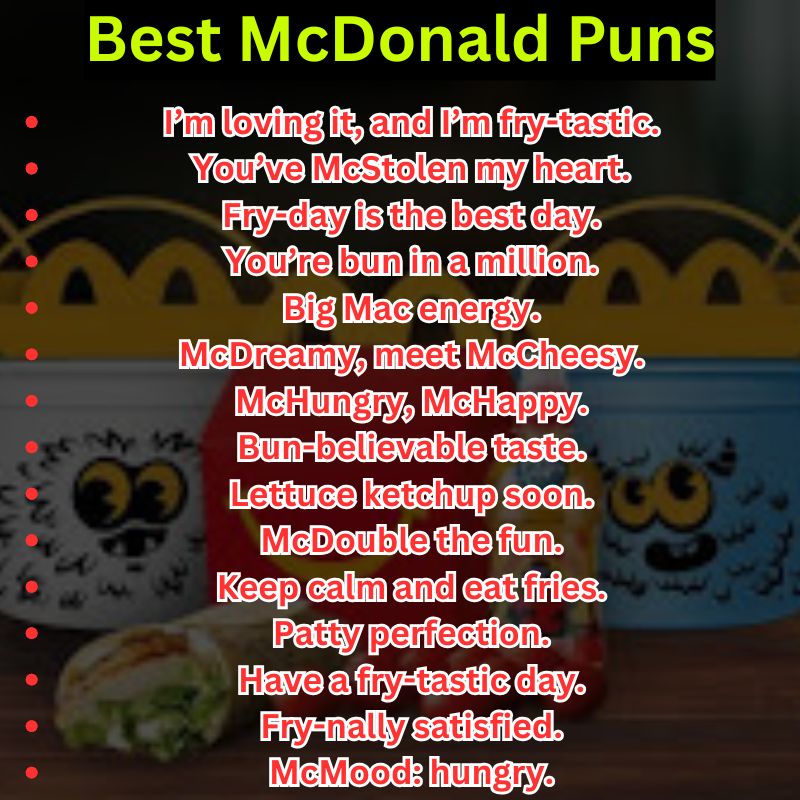 Best McDonald Puns