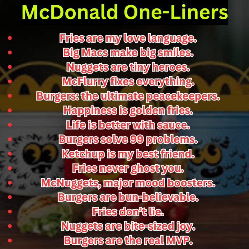 McDonald One-Liners