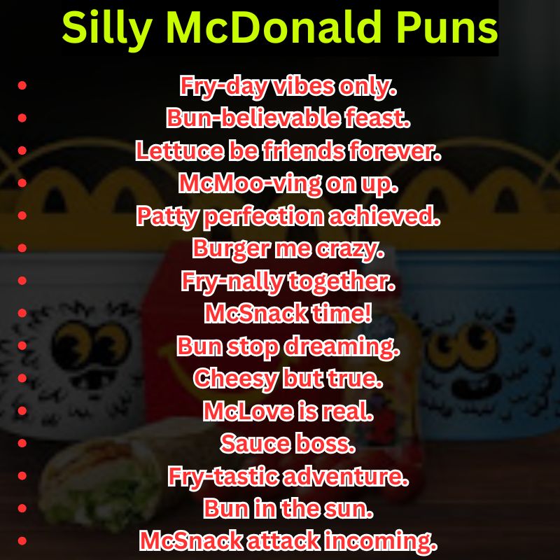Silly McDonald Puns