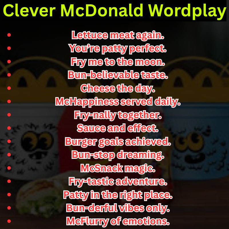 Clever McDonald Wordplay