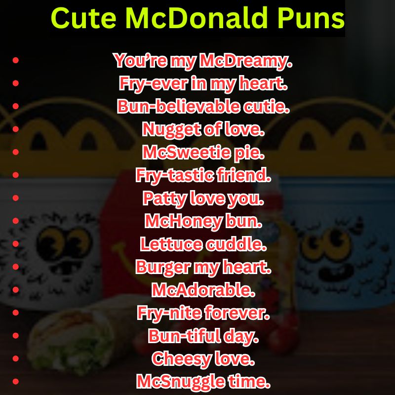 Cute McDonald Puns