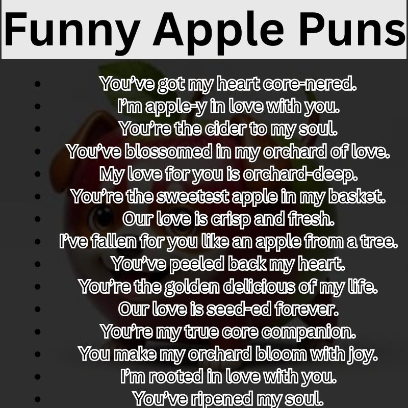 Apple Love Puns