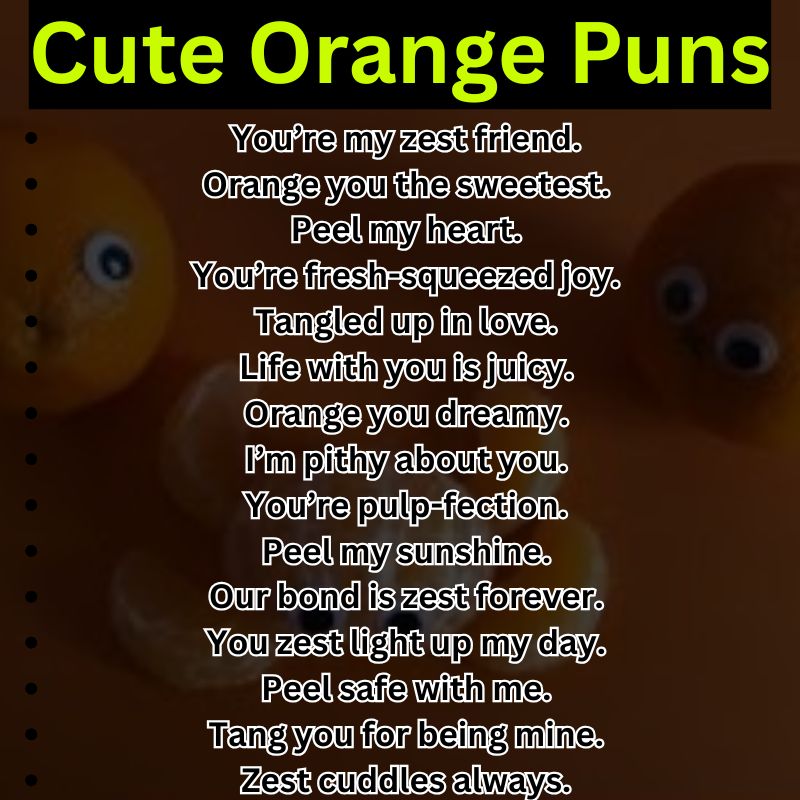 Cute Orange Puns