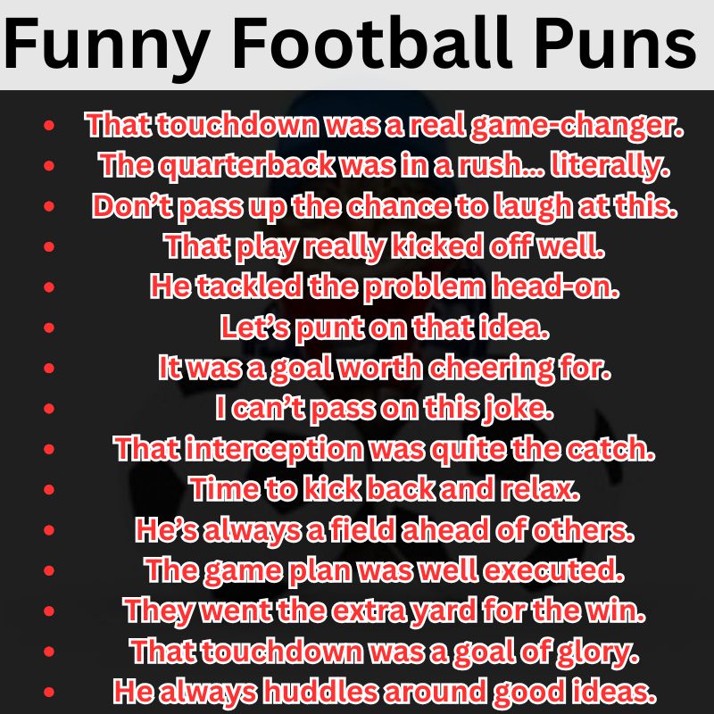 Funny Football Puns
