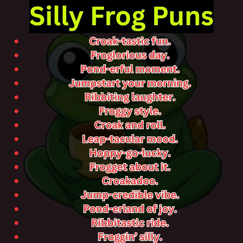 Silly Frog Puns