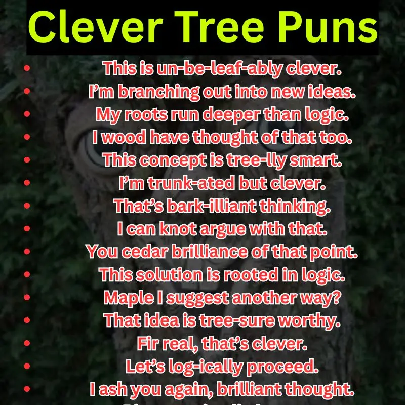 Clever Tree Puns