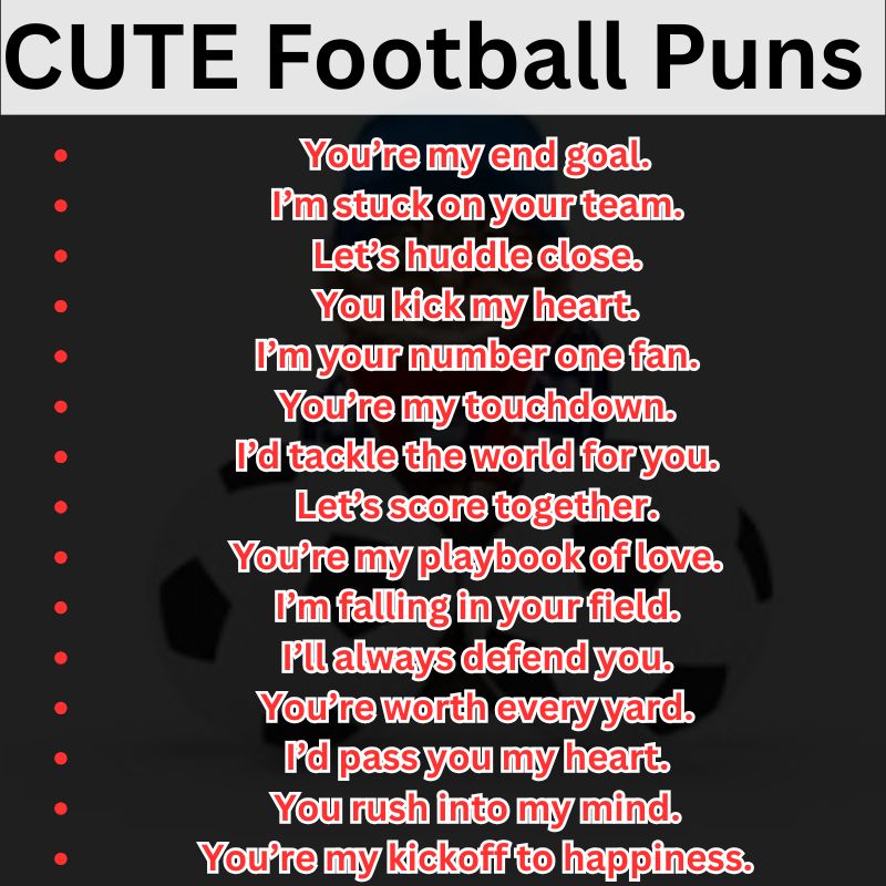 Cute Football Puns