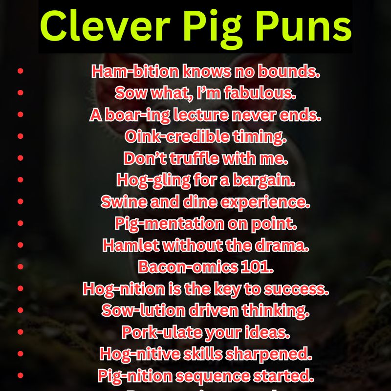 Clever Pig Puns