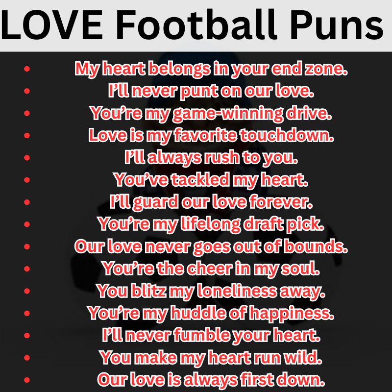Football Love Puns