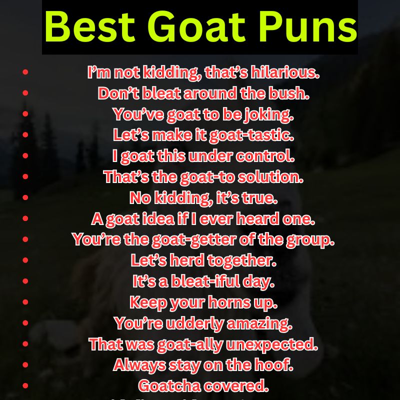 Best Goat Puns
