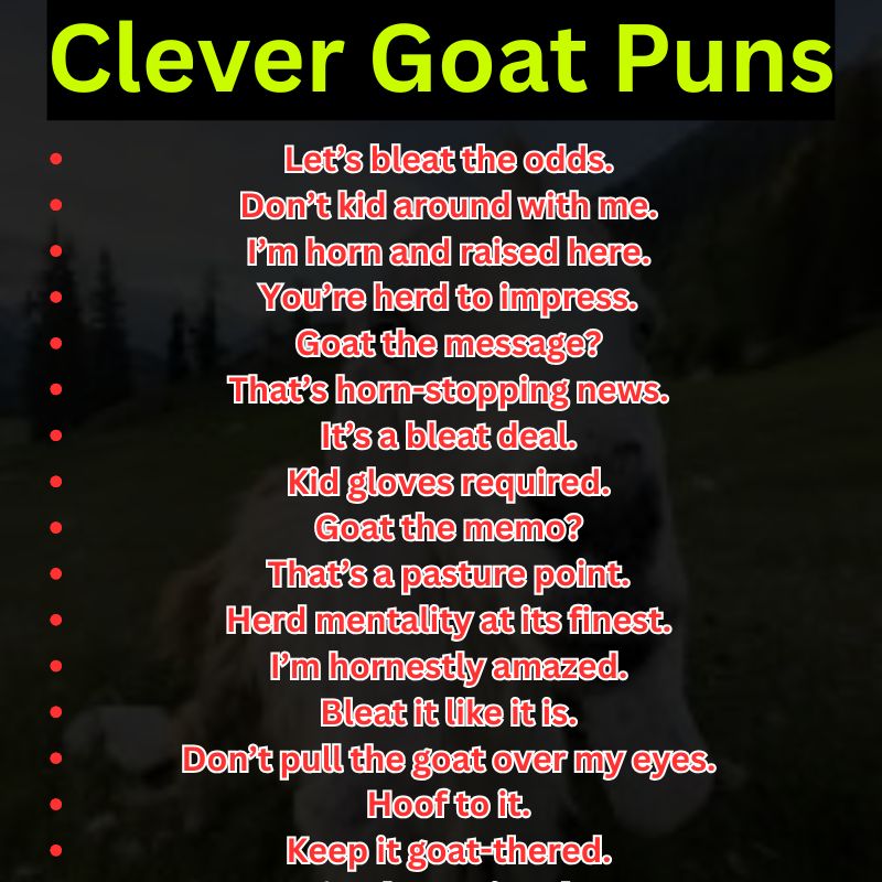 Clever Goat Puns
