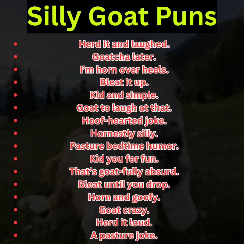 Silly Goat Puns