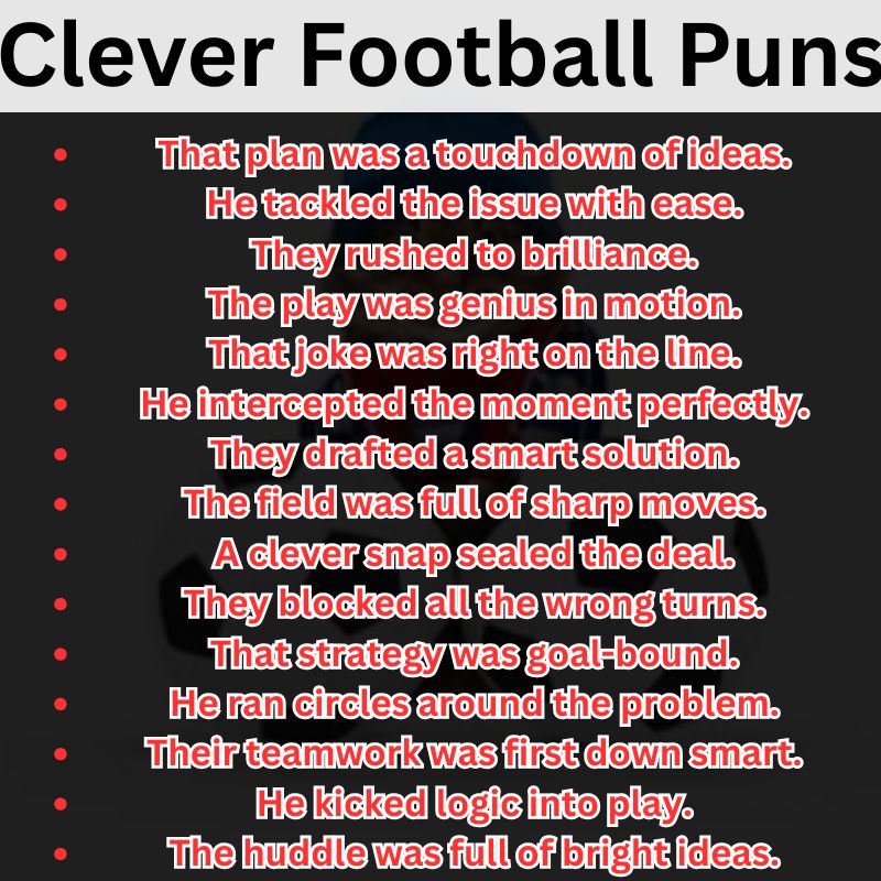 Clever Football Puns