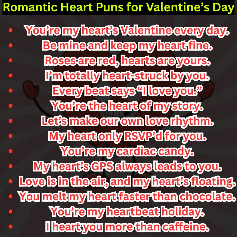 Romantic Heart Puns for Valentine’s Day