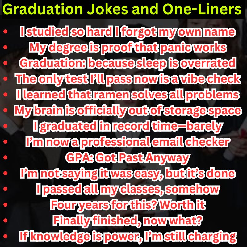 Graduation Jokes and One-Liners for Students