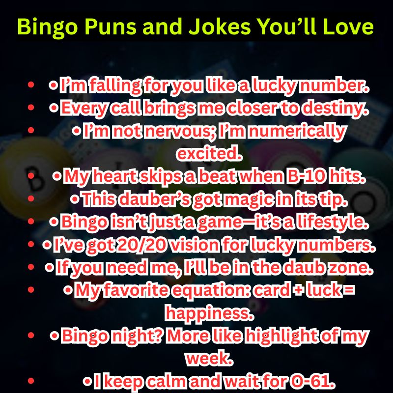 Bingo Puns and Jokes You’ll Love