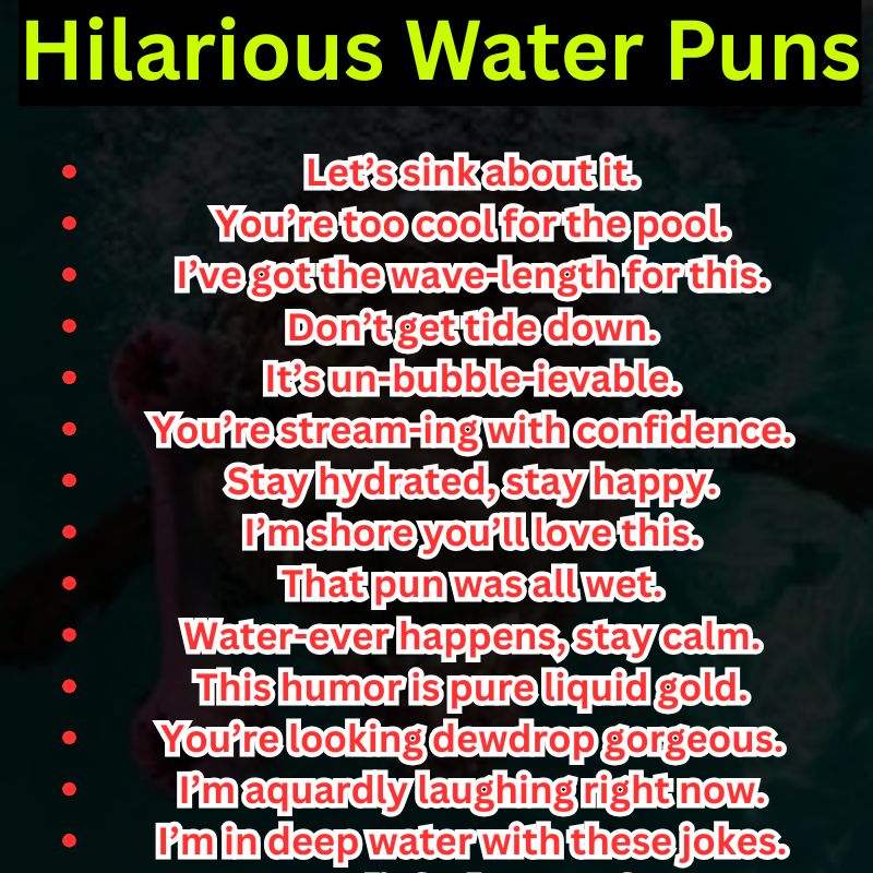 Hilarious Water Puns