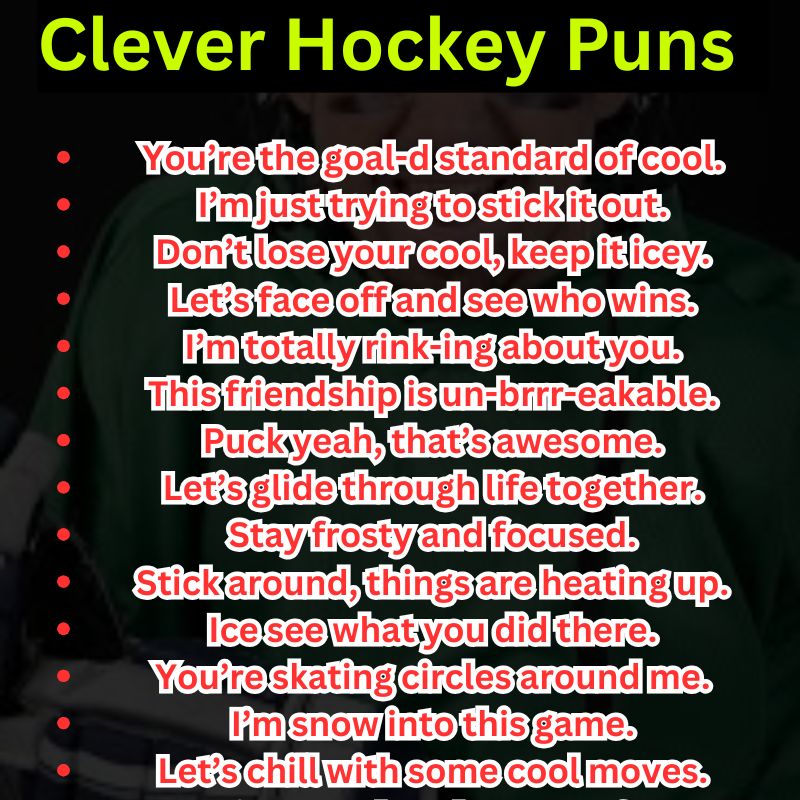 Clever Hockey Puns to Break the Ice