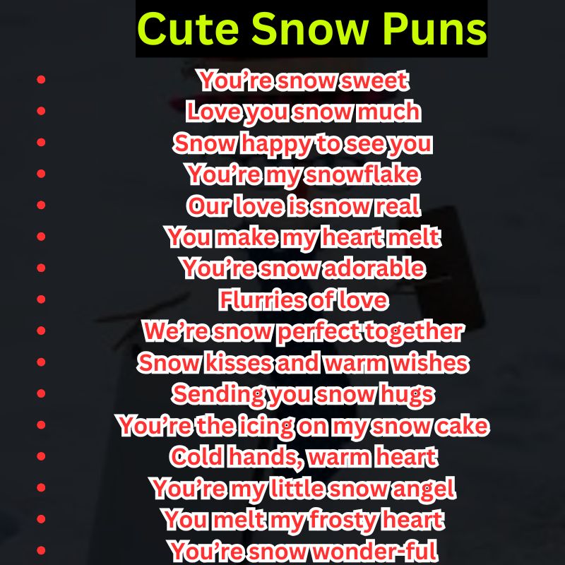 Cute Snow Puns