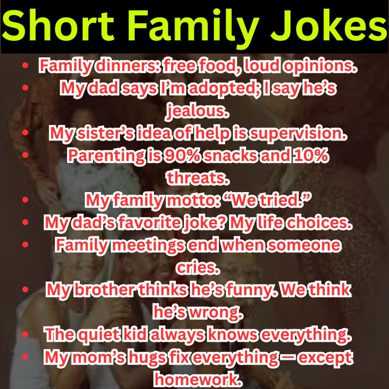 Short Family Jokes