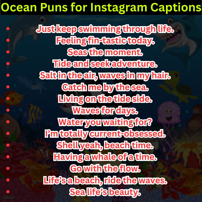 Ocean Puns for Instagram Captions