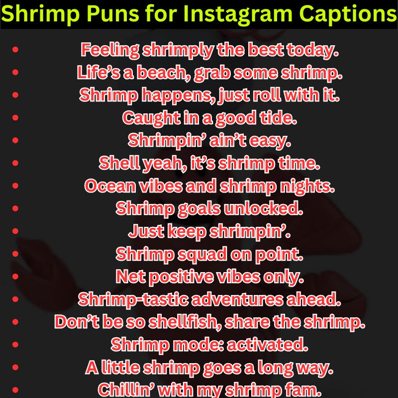 Shrimp Puns for Instagram Captions
