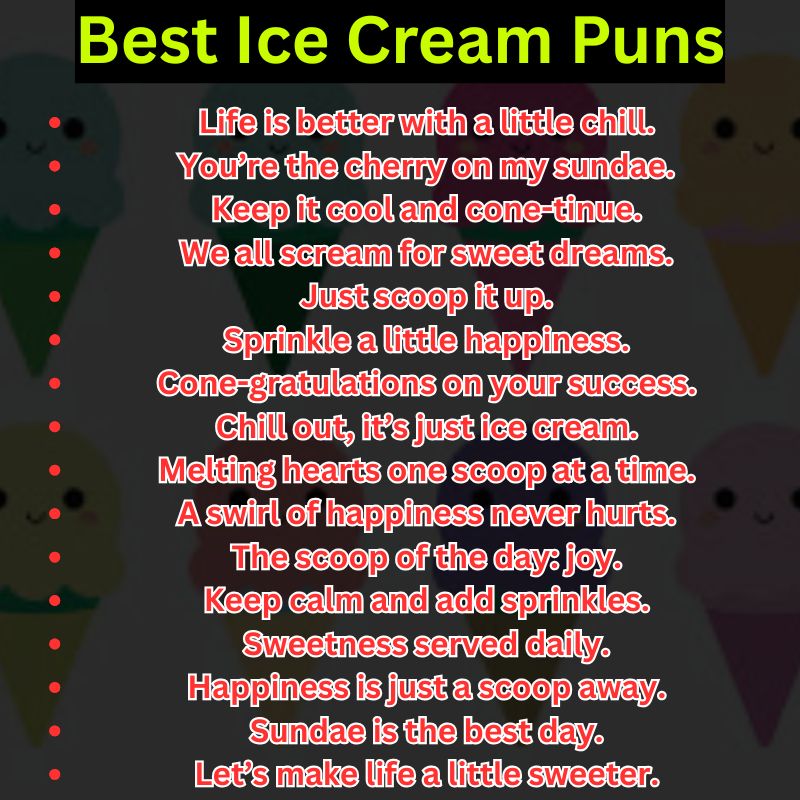 Best Ice Cream Puns