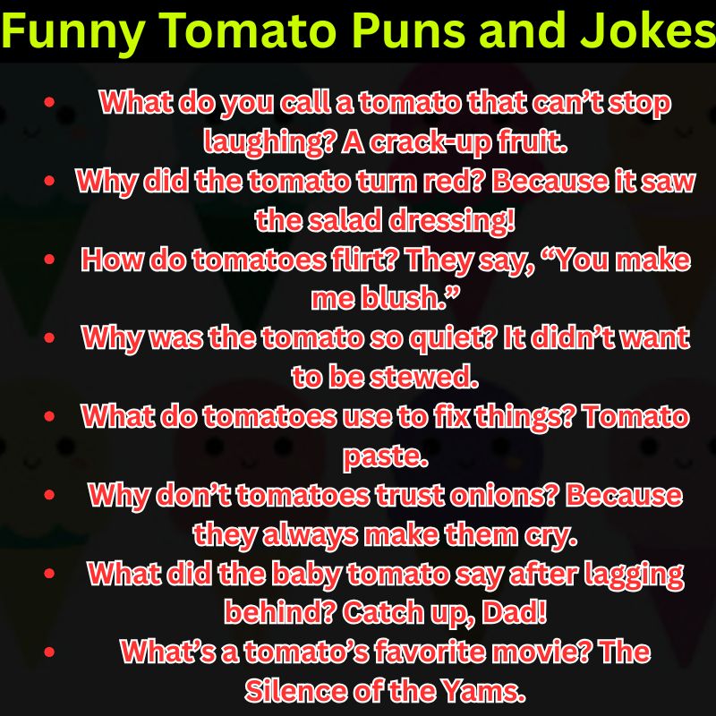 Funny Tomato Puns and Jokes