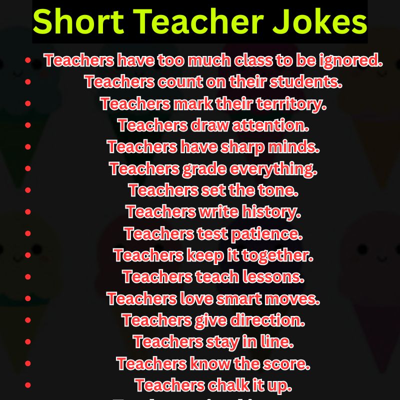 Short Teacher Jokes