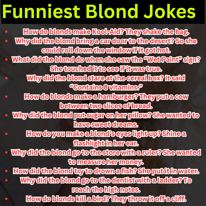 Funniest Blond Jokes Everyone Will Laugh At
