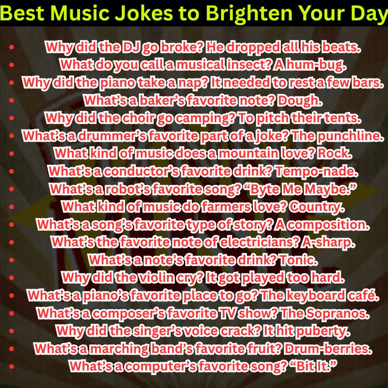 Best Music Jokes to Brighten Your Day
