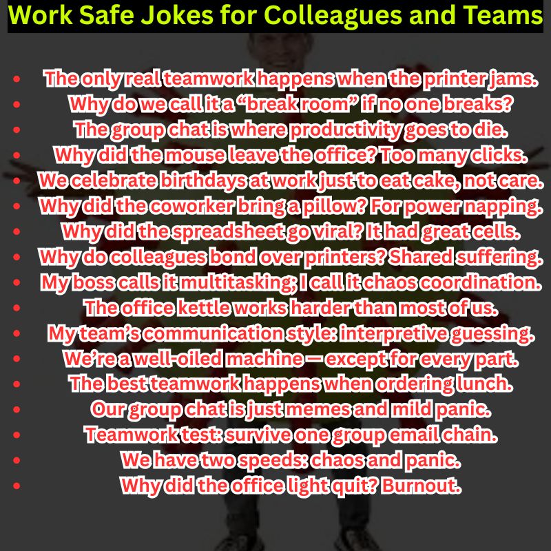 Work Safe Jokes for Colleagues and Teams