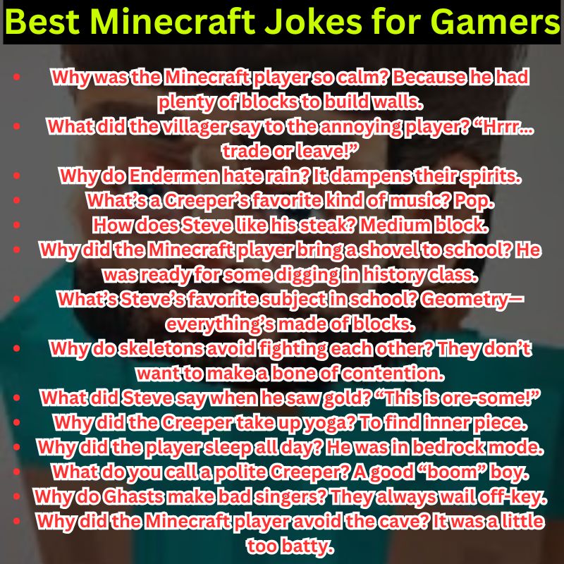 Best Minecraft Jokes for Gamers