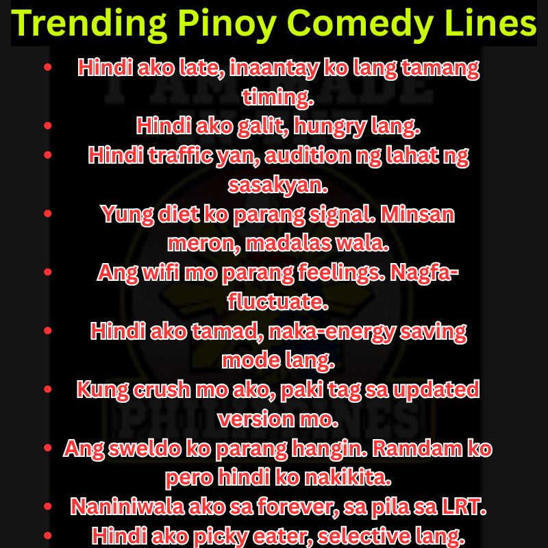 Trending Pinoy Comedy Lines