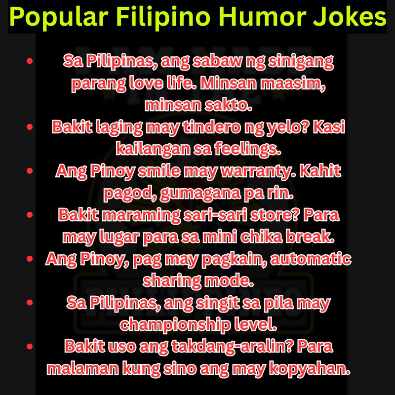 Popular Filipino Humor Jokes