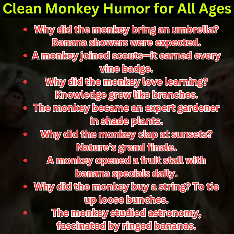 Clean Monkey Humor for All Ages