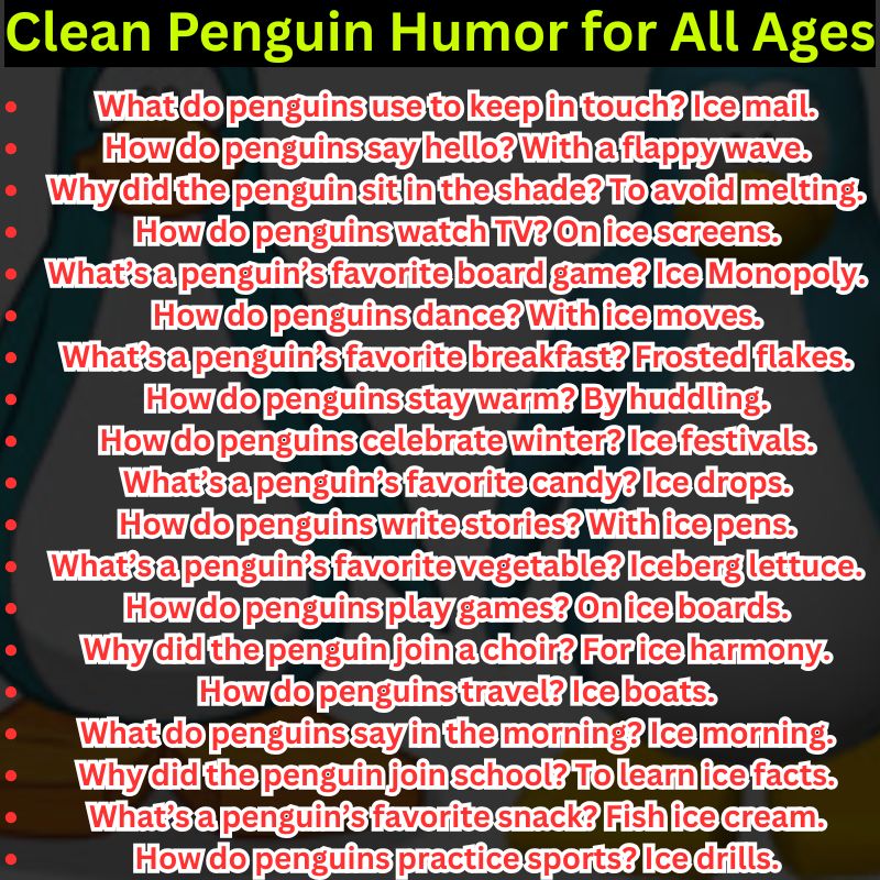 Clean Penguin Humor for All Ages