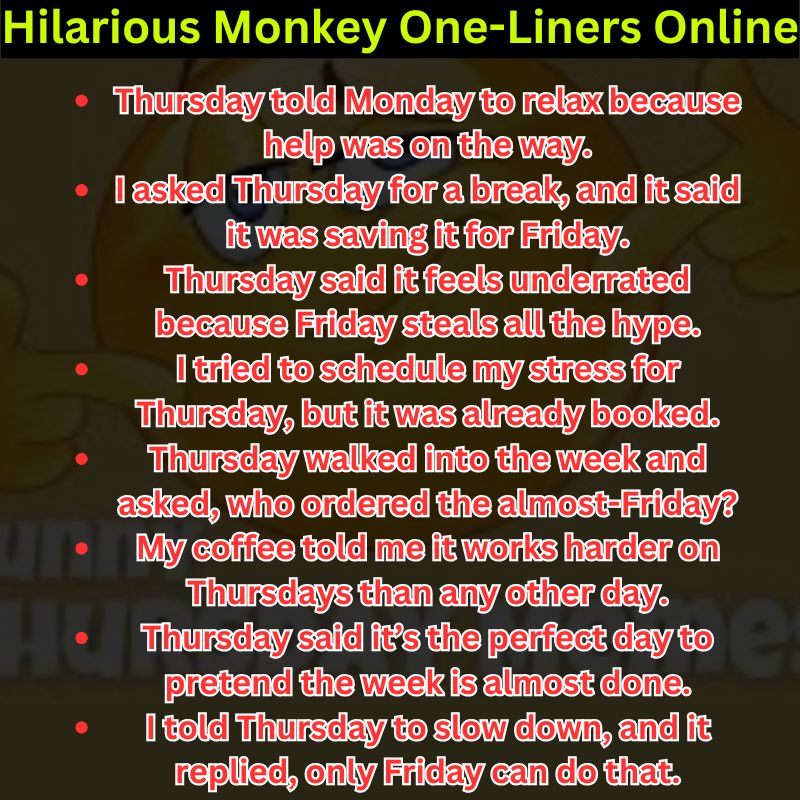 Best Thursday Jokes for Easy Laughs