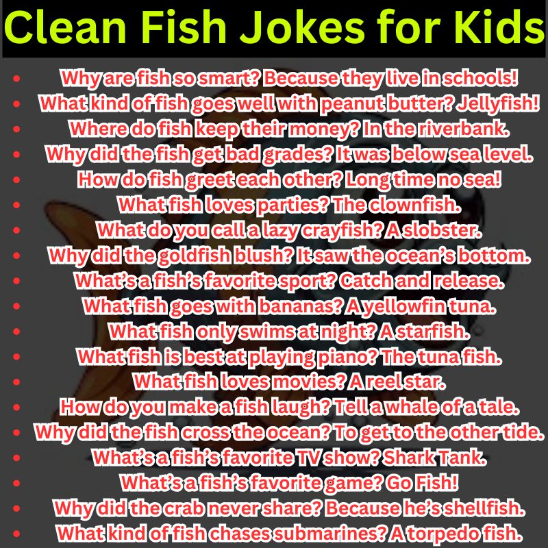Clean Fish Jokes for Kids