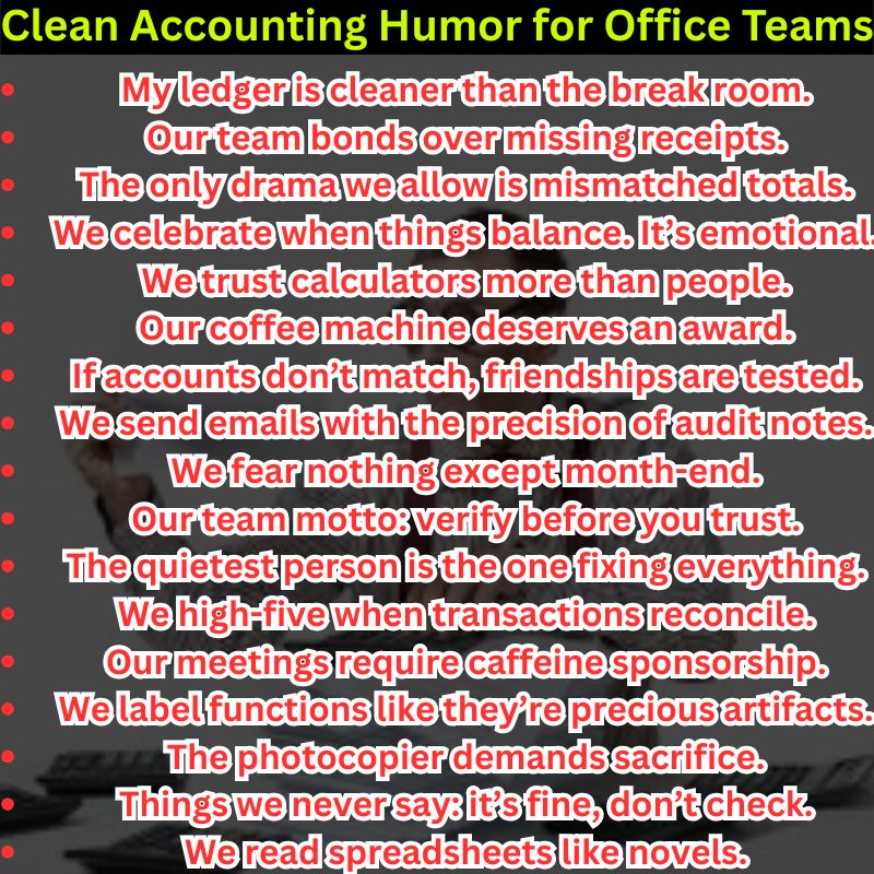 Clean Accounting Humor for Office Teams