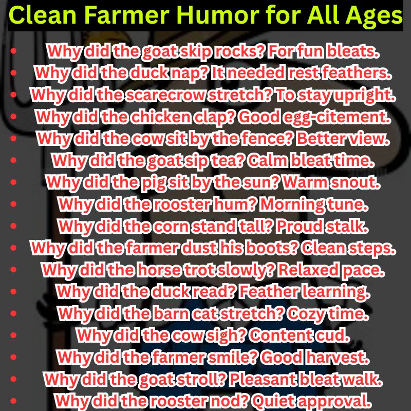 Clean Farmer Humor for All Ages