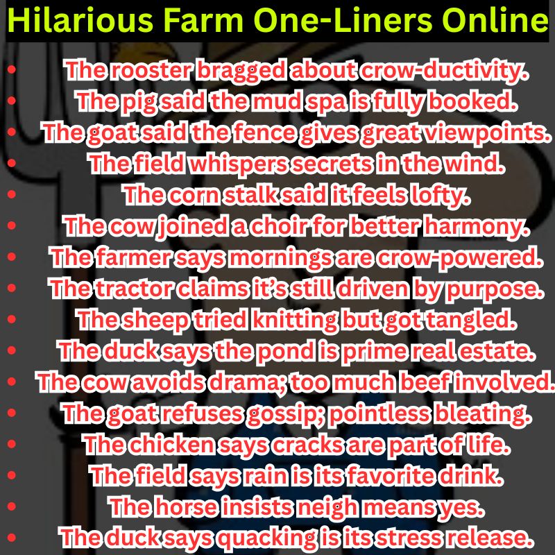 Hilarious Farm One-Liners Online