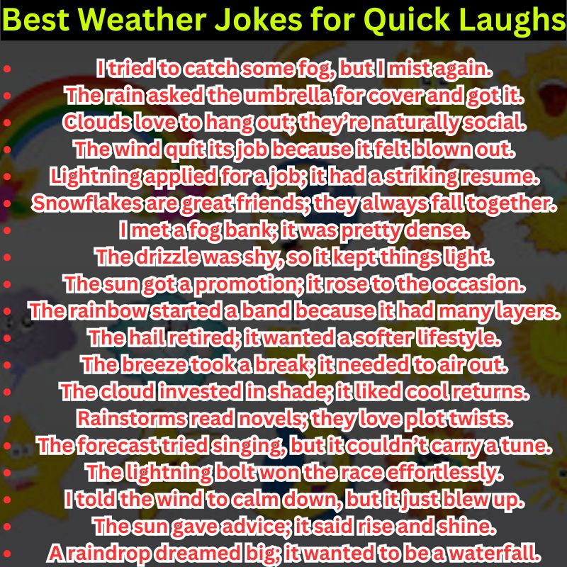 Best Weather Jokes for Quick Laughs