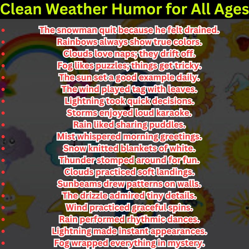 Clean Weather Humor for All Ages