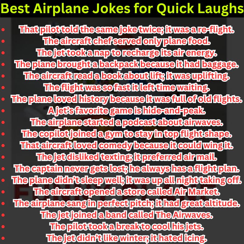 Best Airplane Jokes for Quick Laughs