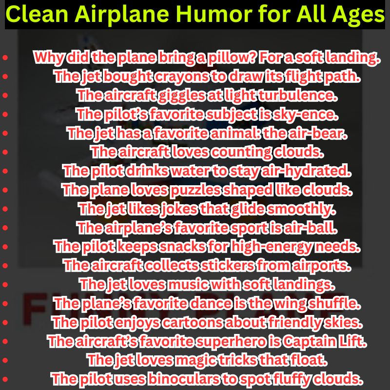 Clean Airplane Humor for All Ages